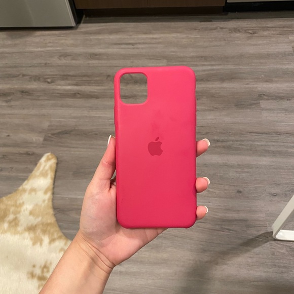(2) IPHONE 11 PRO MAX CASES (ONE PINK FROM APPLE, ONE CHERRY FROM WILDFLOWER) - Picture 3 of 4